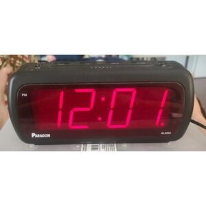 Vintage Paragon Digital Alarm Clock  Model 88030 Red LED good Condition Working